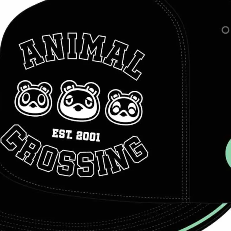 Animal Crossing Rubber Leaf Snapback Cap - Schwarze Edition