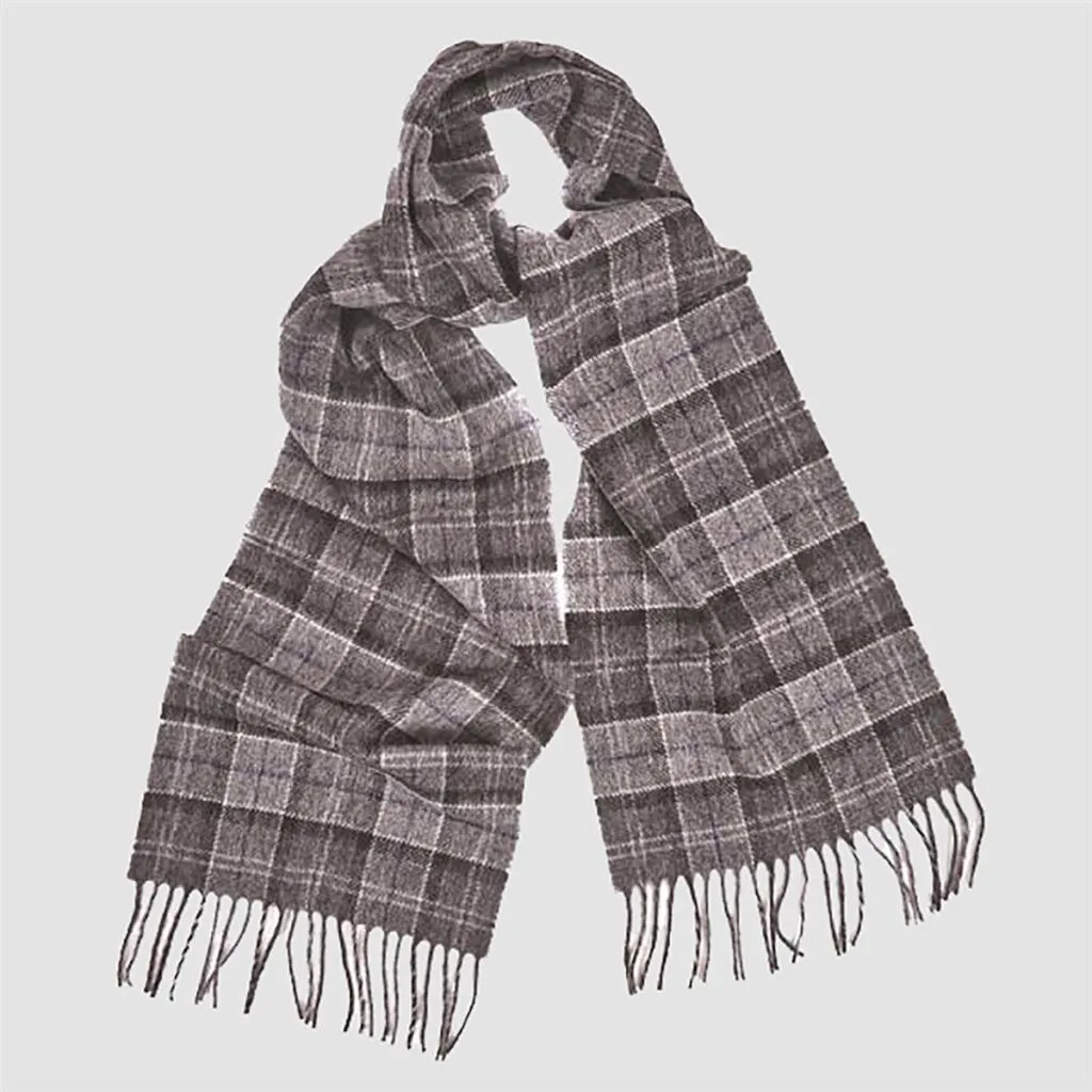 Barbour Tartan Lammwoll Schal - schwarz/graure.de