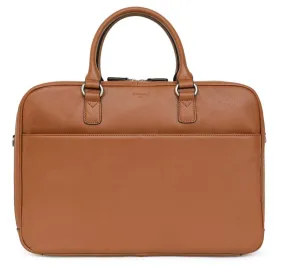 Computertasche &quot;464409&quot; aus braunem Kalbsleder