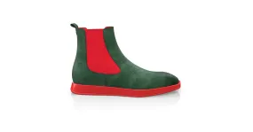 Flache Herren Stiefeletten mit Karee-Spitze 12209