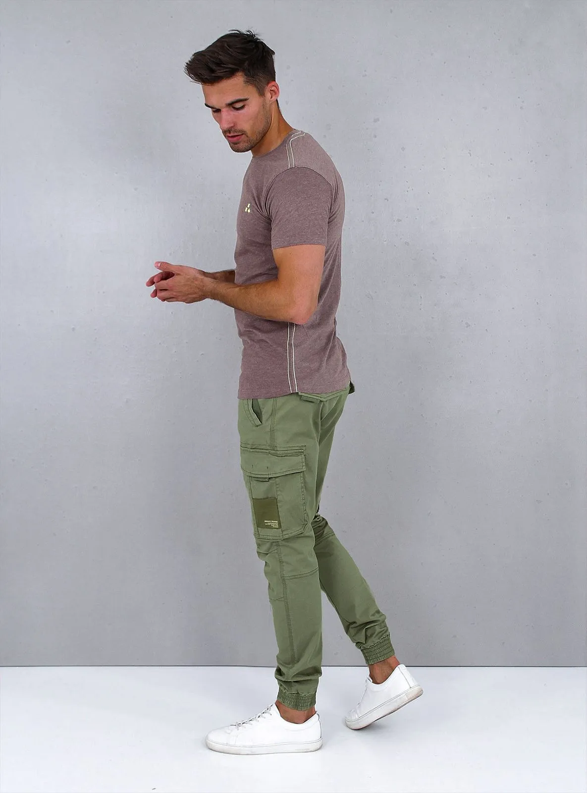 Goodness Industries Herren Cargo Hose BENJI olive stretch Pant-         