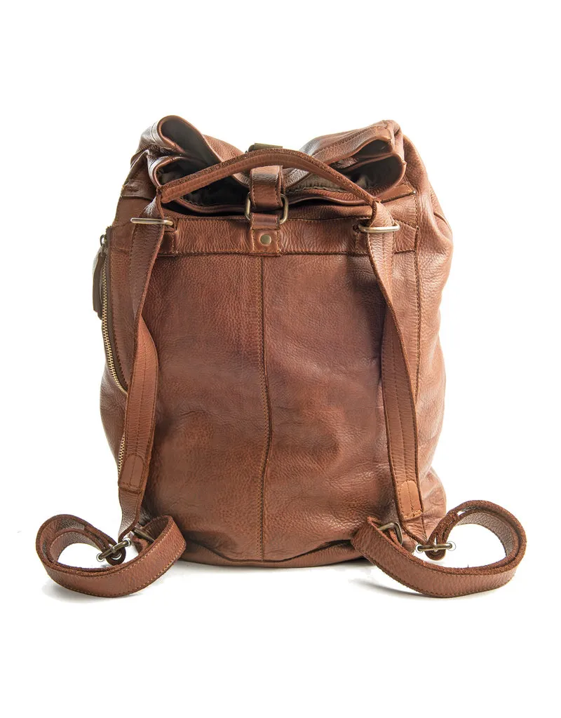 Leder Rucksack  Umhängetasche Rollover Small