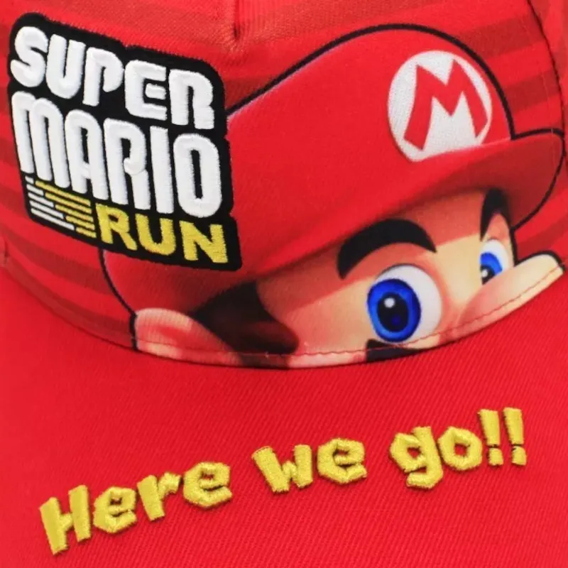 Mario Here We Go!! Trucker Cap - Super Mario Bros. Nintendo Rote Kappe
