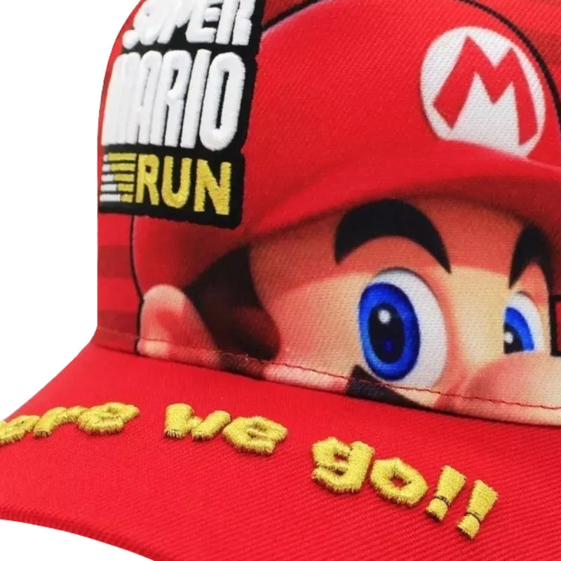 Mario Here We Go!! Trucker Cap - Super Mario Bros. Nintendo Rote Kappe
