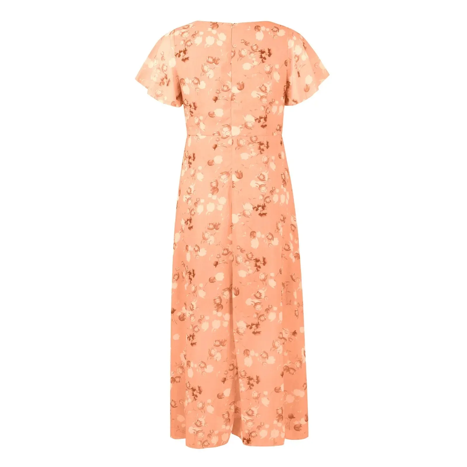 Orange Lange Kleid