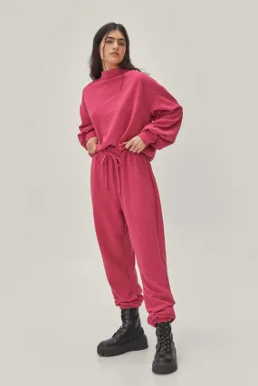 Quilted Relaxed Drawstring Sweatpants