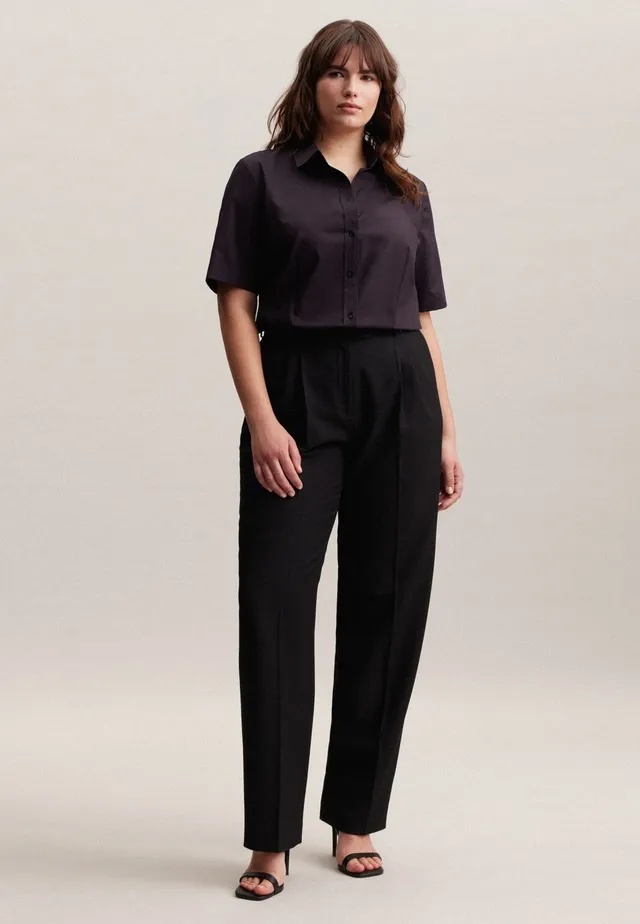 seidensticker Hemdbluse »Schwarze Rose«, Kurzarm Kragen Uni online kaufen | Jelmoli-Versand