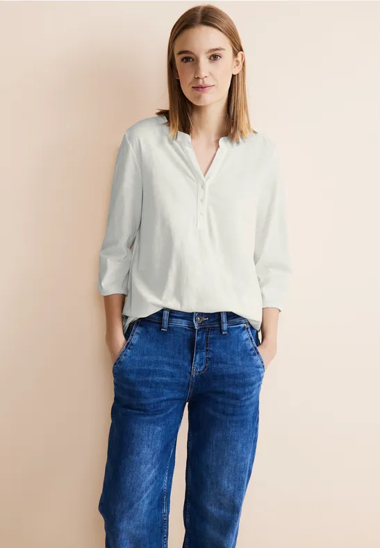 Street One Jersey Shirt in Unifarbe 