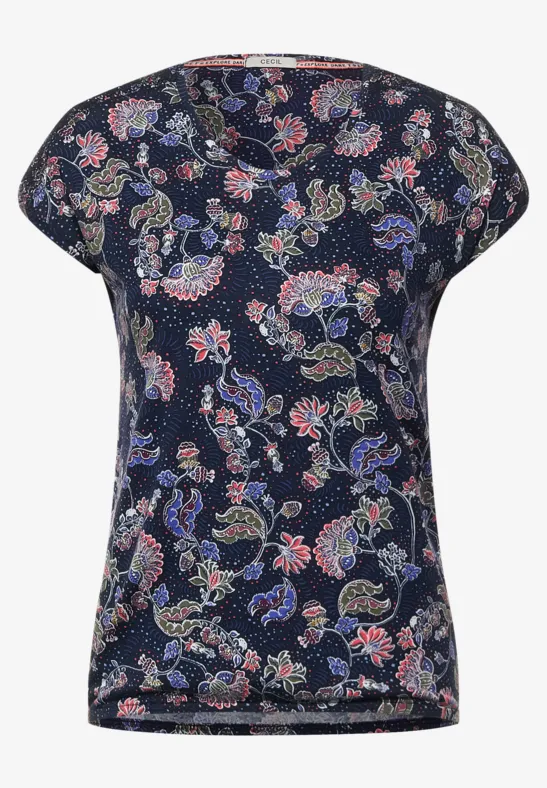 T-Shirt mit Smock Detail