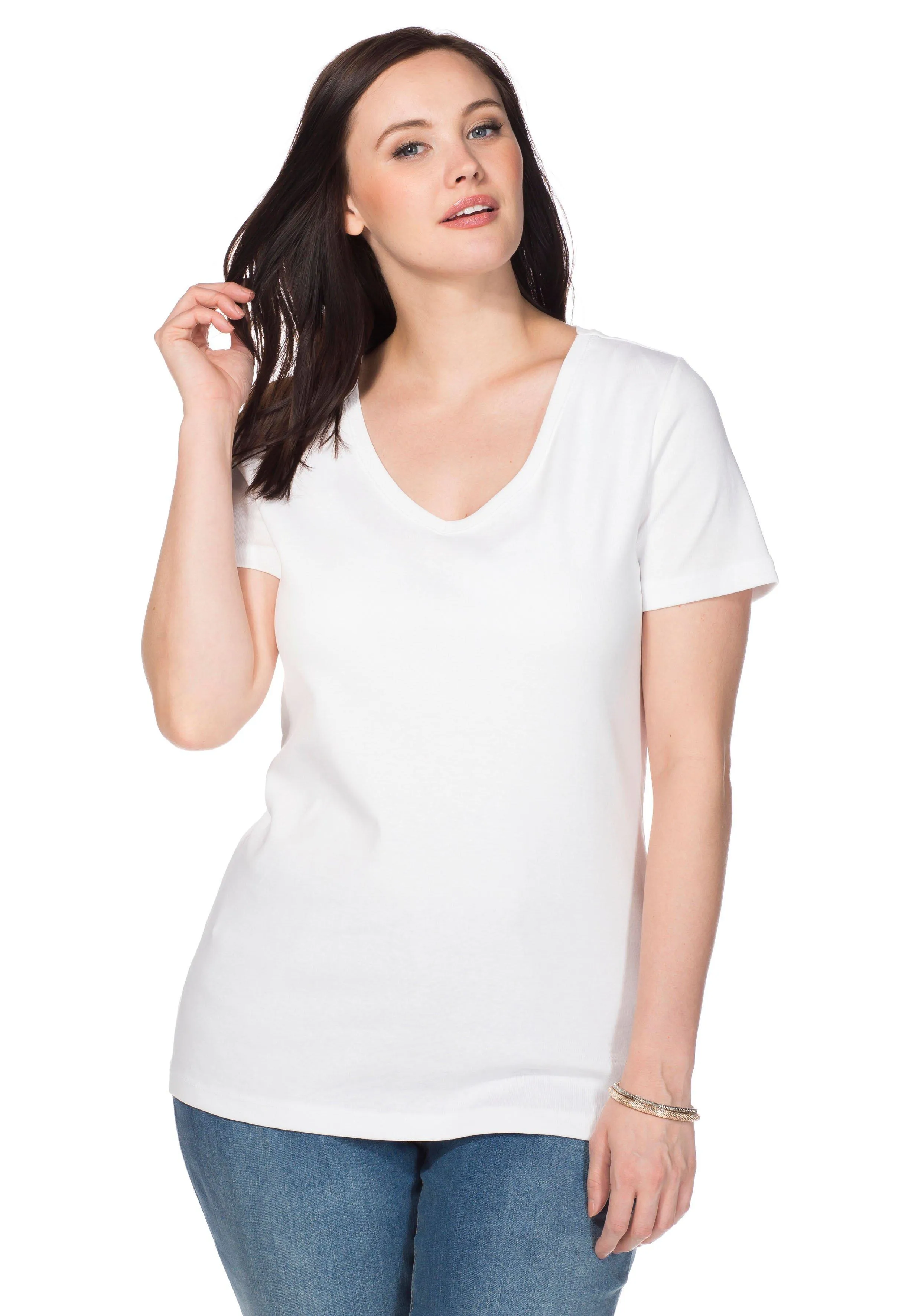 T-Shirt mit V-Ausschnitt